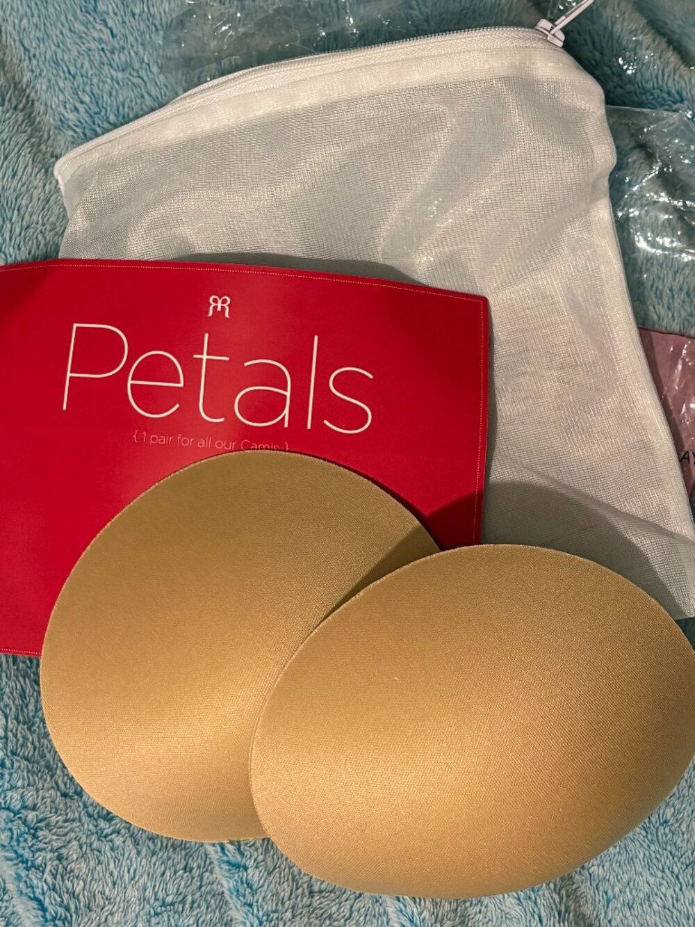 NWOT Ruby Ribbon Petals Bra Inserts | SET OF 2 Nude | Lingerie Mesh B